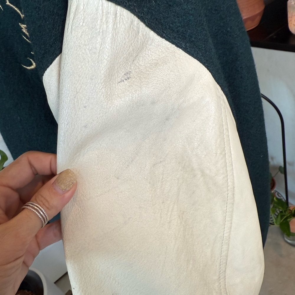 Disney Varsity Jacket in Forest Green and Cream oversized XL, wool - Picture 5 of 17